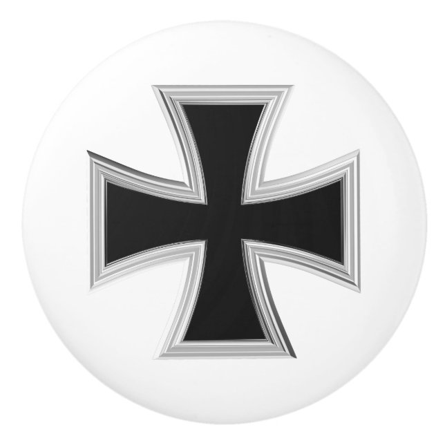 Teutonenkreuz Keramikknauf (Vorderseite)