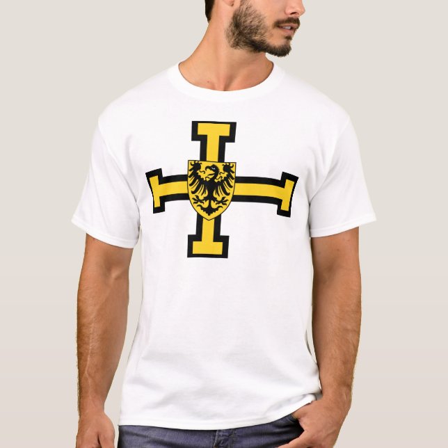 Teutonic Auftrags-Flagge T-Shirt (Vorderseite)
