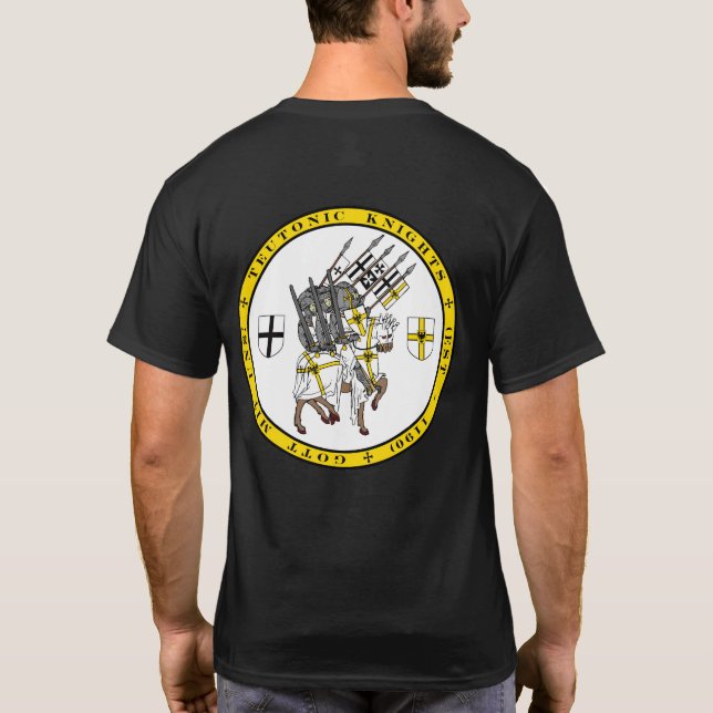Teutonic Ritter auf Kreuzzug-Siegel-Shirt T-Shirt (Rückseite)