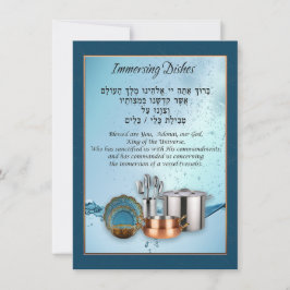 Tevilat Keilim Segen für das Eintauchen von Geschi