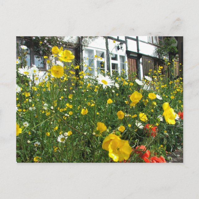 Tewkesbury Hütten und Garten Postkarte (Vorderseite)