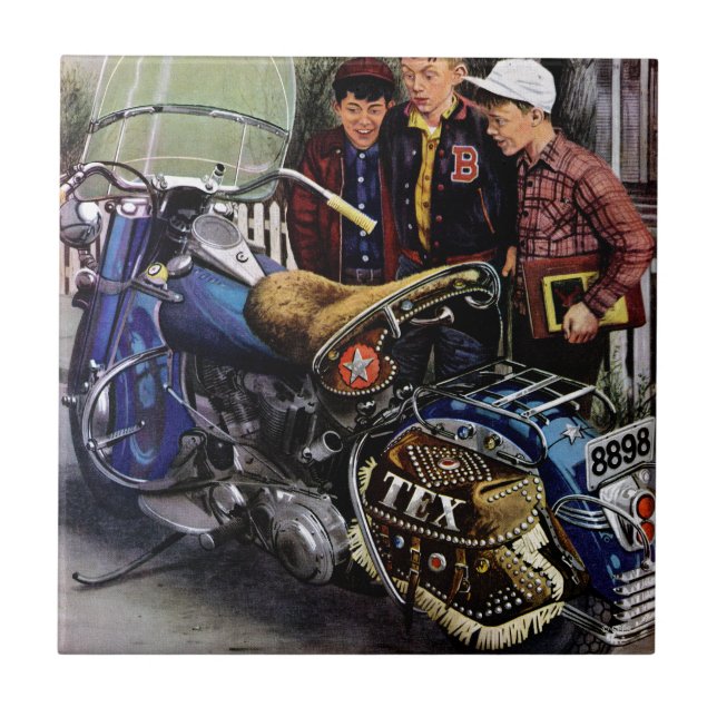 Tex-Motorrad Fliese (Vorderseite)