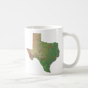 Texan-Flagge + Karten-Tasse Kaffeetasse