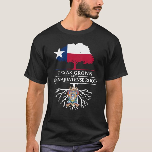Texan gewachsen mit Guanajuato-Wurzeln T-Shirt (Vorderseite)