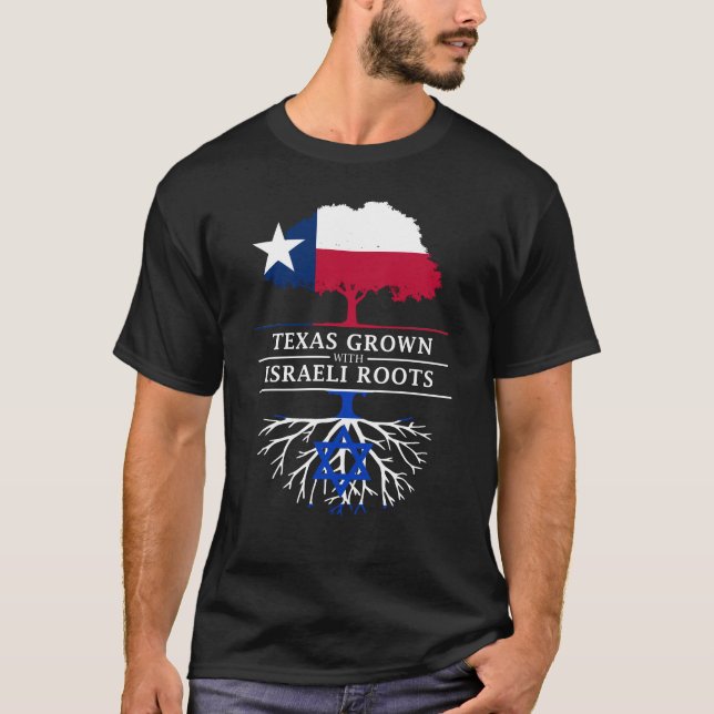 Texan gewachsen mit israelischen Wurzeln T-Shirt (Vorderseite)