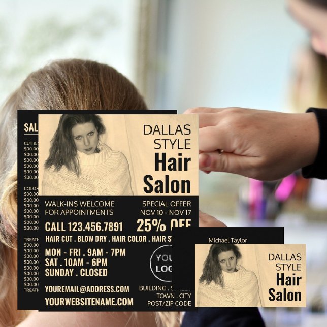 Texan Girl, Haarstylist, Friseursalon Visitenkarte (Von Creator hochgeladen)