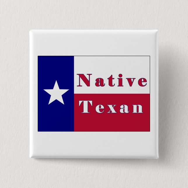Texan Lone Star Flag Button (Vorderseite)