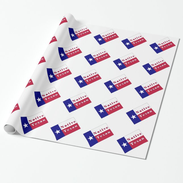 Texan Lone Star Flag Geschenkpapier (Ungerollt)