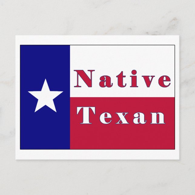 Texan Lone Star Flag Postkarte (Vorderseite)