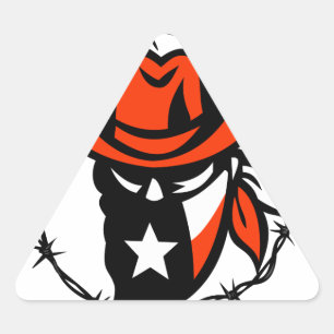 Texan Outlaw Texas Flag Barb Wire Symbol Dreieckiger Aufkleber