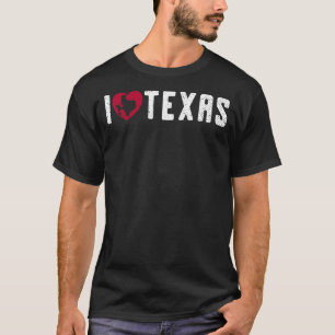 Texan US Staat Patriotic Texas Pride Heart I Liebe T-Shirt