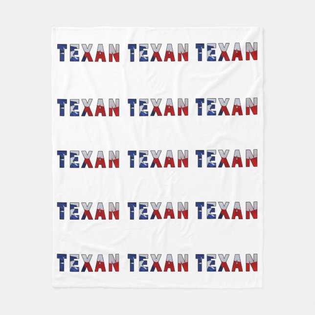 Texan Waving Flag Fleecedecke (Vorderseite)