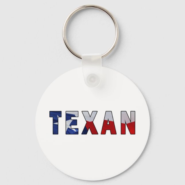 Texan Waving Flag Schlüsselanhänger (Vorderseite)