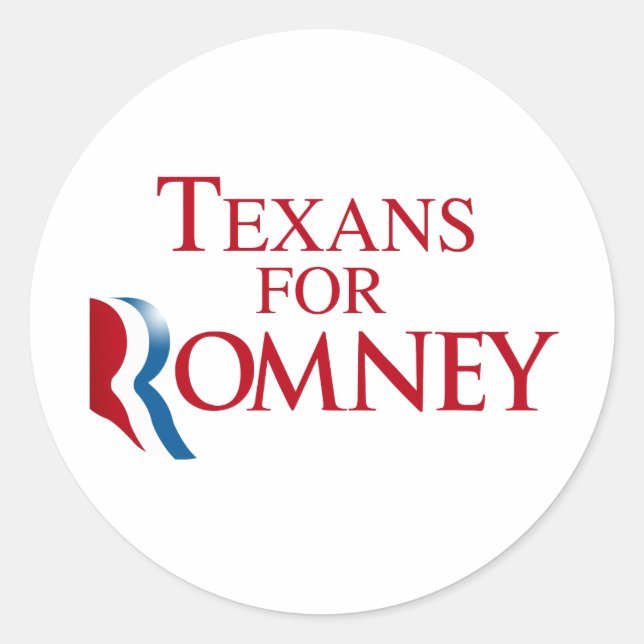 TEXANE FÜR ROMNEY.png Runder Aufkleber (Vorderseite)