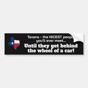 Texaner - freundlichste Leute...bis hinter dem Rad Autoaufkleber