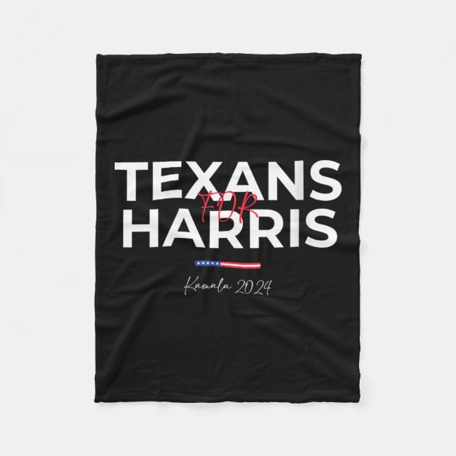 Texanerinnen für Kamala Harris 2024 Texaner für Ha Fleecedecke (Vorderseite)