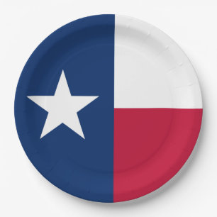 Texanische Staatsflagge (Texas) Pappteller