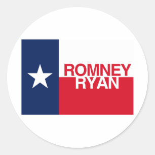 TEXANS FÜR ROMNEY RYAN.png Runder Aufkleber