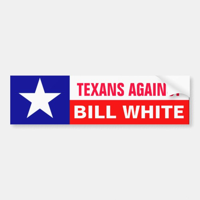 Texans gegen Bill-Weiß Autoaufkleber (Vorne)