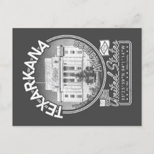 TEXARKANA ARKANSAS RETRO - STATE LINE AVENUE POSTKARTE