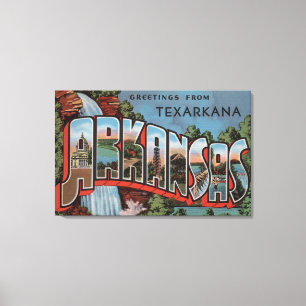 Texarkana, Arkansas (Wasserfallszene) Leinwanddruck