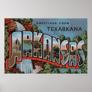 Texarkana, Arkansas (Wasserfallszene) Poster