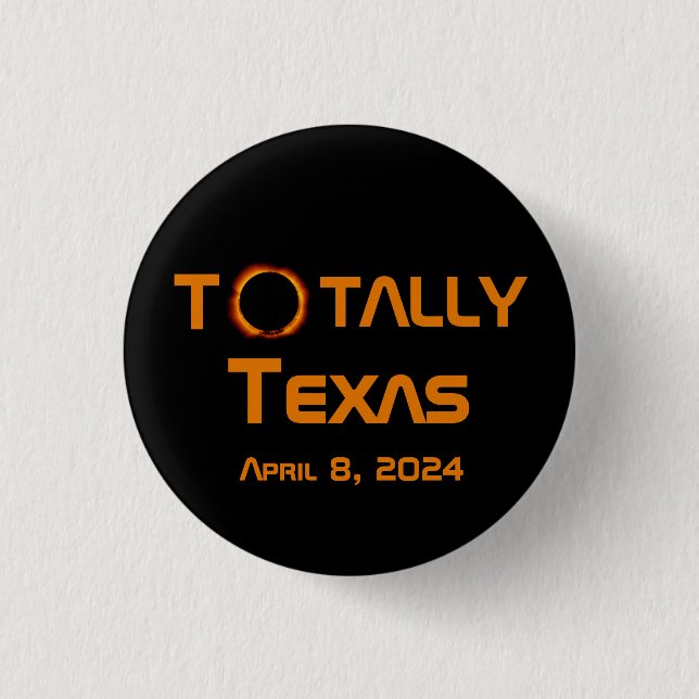 Texas 2024 Solar Eclipse Button (Vorderseite)