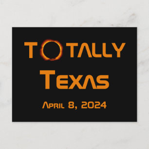Texas 2024 Solar Eclipse Postkarte
