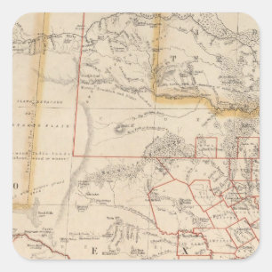 Texas 4 quadratischer aufkleber