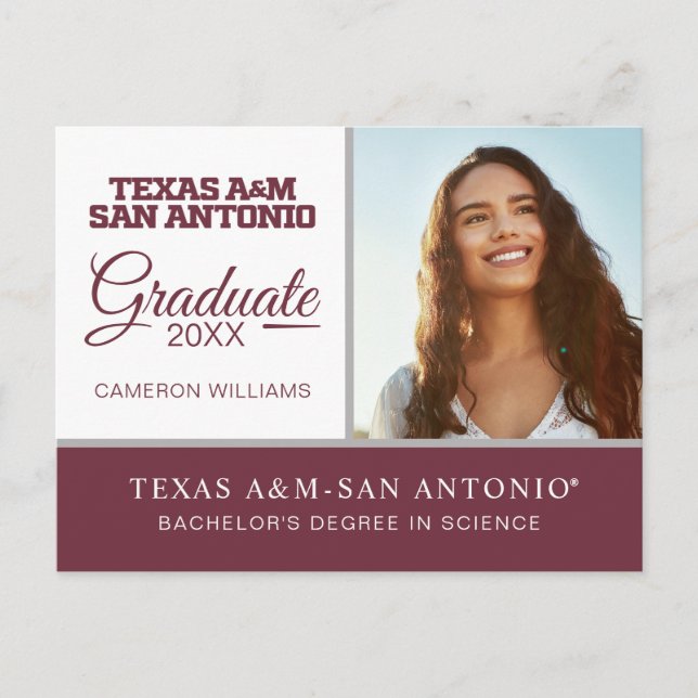 Texas A&M San Antonio Ankündigungspostkarte (Vorderseite)