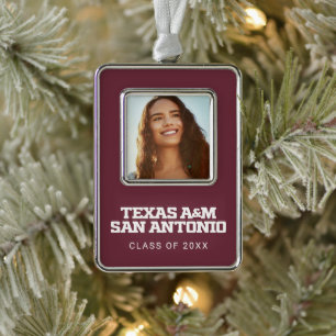 Texas A&M San Antonio Rahmen-Ornament Silber