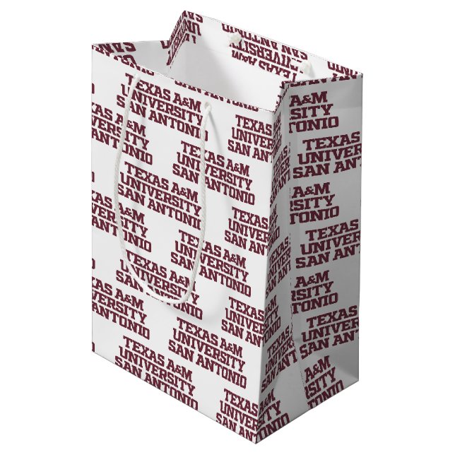 Texas A&M University - San Antonio Mittlere Geschenktüte (Vorderseite Schrägansicht)