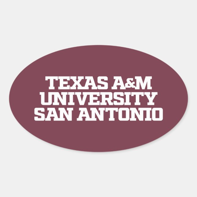 Texas A&M University - San Antonio Ovaler Aufkleber (Vorderseite)