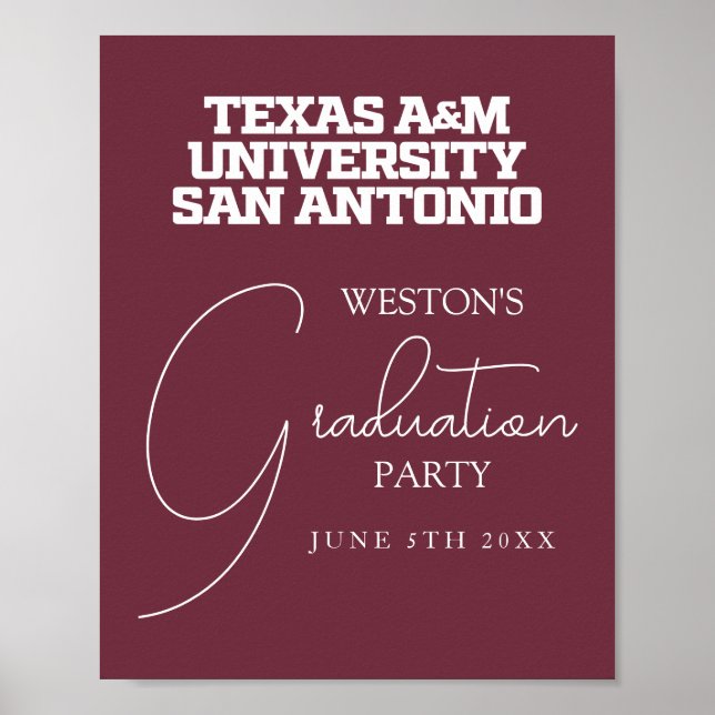 Texas A&M University - San Antonio Poster (Vorne)