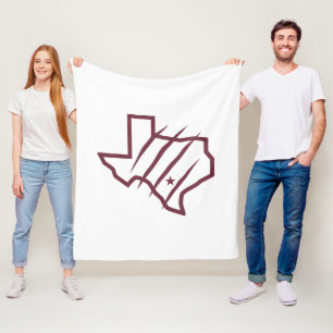 Texas A&M University - San Antonio Staat-Logo Fleecedecke