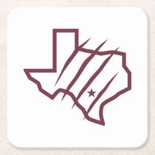 Texas A&M University - San Antonio Staat-Logo Rechteckiger Pappuntersetzer