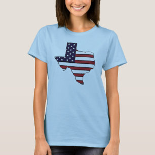 Texas alle amerikanischen Flaggen Kontur Frauen Pa T-Shirt