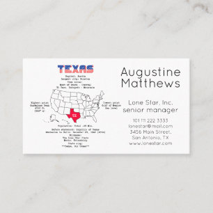 Texas American Staat auf der Karte und nützliche I
