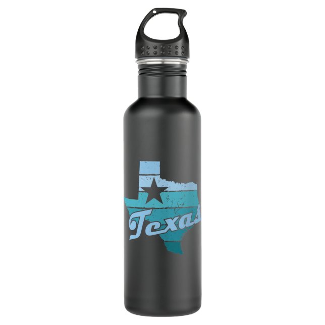 Texas Amerikanischer Staat Edelstahlflasche (Vorderseite)