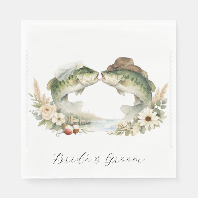 Texas Angel Hochzeit Serviette (Vorderseite)
