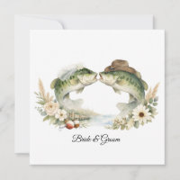Texas-Angler-Hochzeitseinladung Cowboyhut Bass