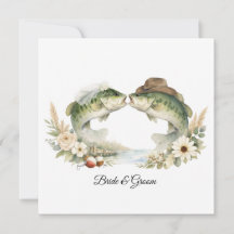 Texas-Angler-Hochzeitseinladung Cowboyhut Bass