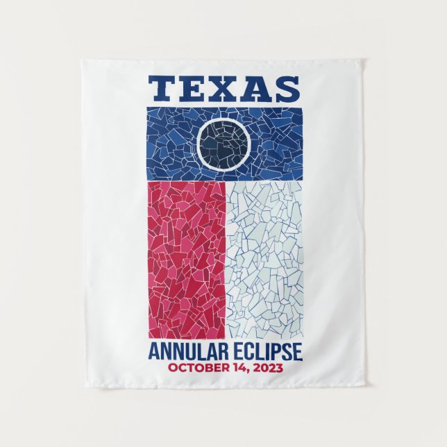 Texas Annular Eclipse Tapestry Wandteppich (Vorderseite)