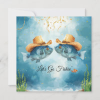 Texas Aquarium Cowboy-Fisch-Party-Einladung