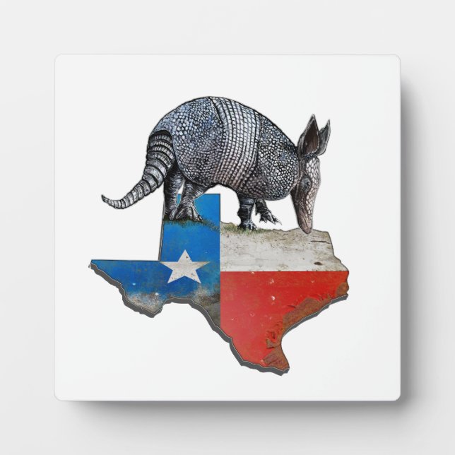 Texas Armadillo Fotoplatte (Vorderseite)