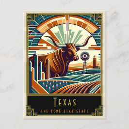 Texas | Art Deco Postkarte