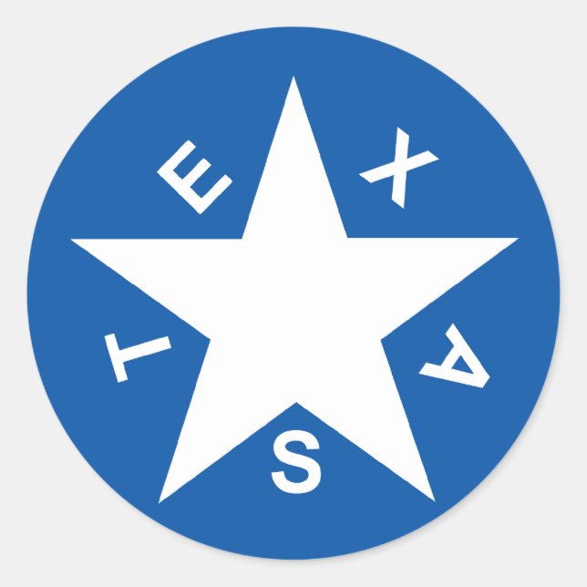 Texas-Aufkleber Runder Aufkleber (Vorderseite)