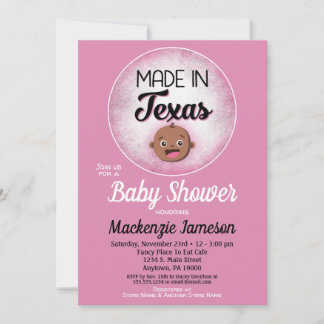 Texas Baby Showroom African American Black Baby Einladung