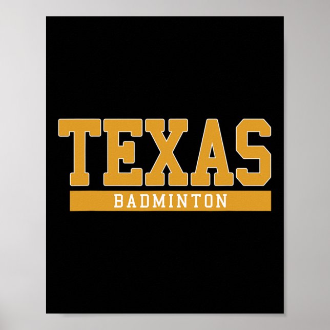 Texas Badminton Poster (Vorne)