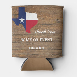 Texas Barnwood Map und Star Dosenkühler